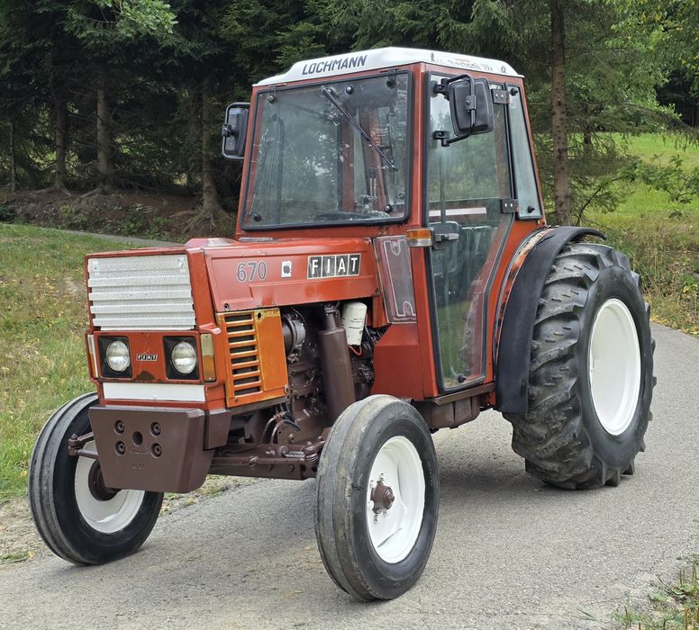 Ciągnik Fiat 670. 4 cylindry, 68KM, Mocny, Hydraulika, Wspomaganie, Kabina