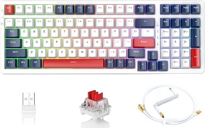 ATTACK SHARK K98 Klawiatura Mechaniczna RGB Bezprzewodowa BT5.0 2.4G