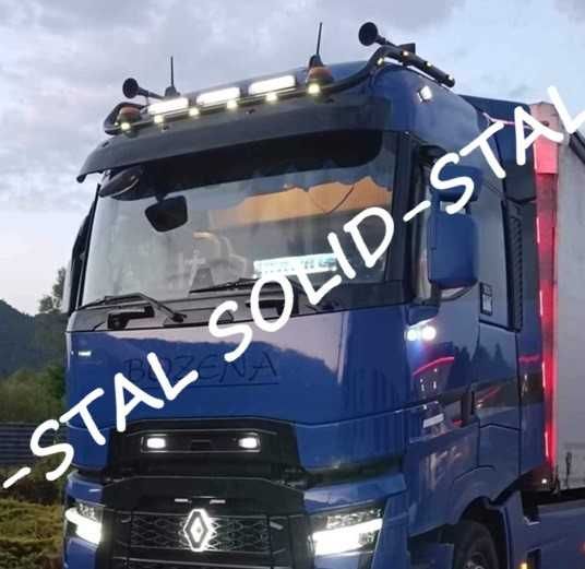 Orurowanie GÓRNE / DŁUGIE Renault Gama T Polerowane - Czarne malowane