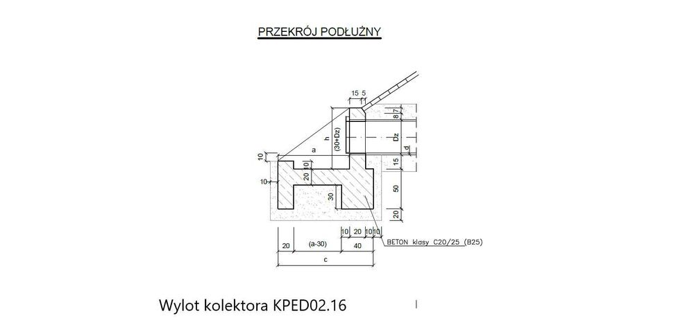 Wylot kolektora KPED 02.16 fi800, fi 600