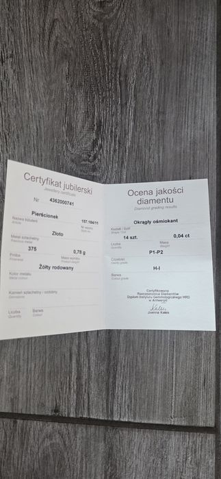 Apart złoty pierścionek Diamenty