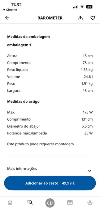 Candeeiro de sala teto ikea