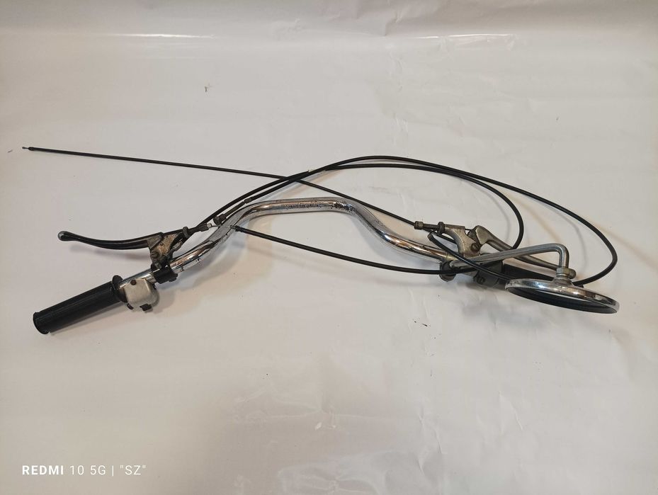 WSK-125 - garbuska - 1977 rok - kierownica z dodatkami - oryginał.