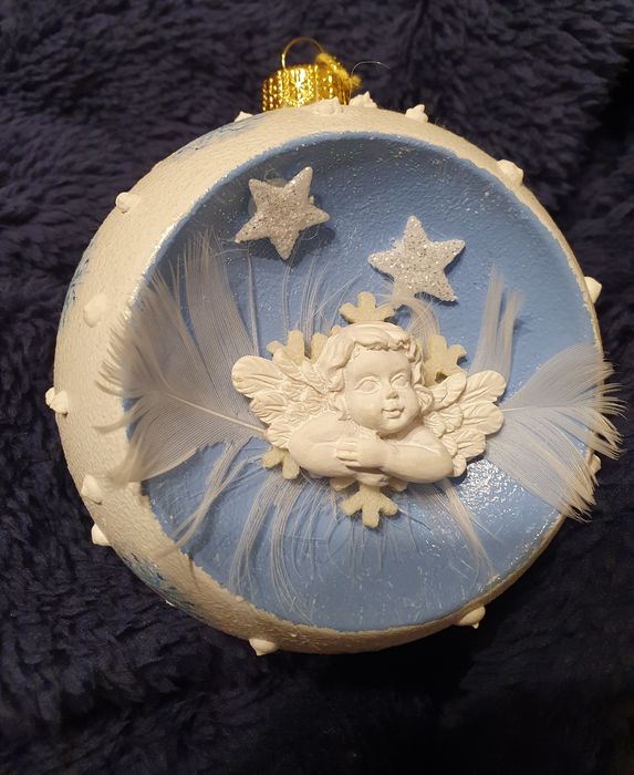 Handmade ręcznie wykonana duża bombka