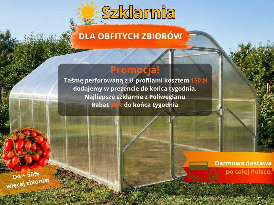 szklarnia z poliwęglanu domek 2.75x4 2.75x6 2.75x8 2.75x10 profil 40x20+prezenty