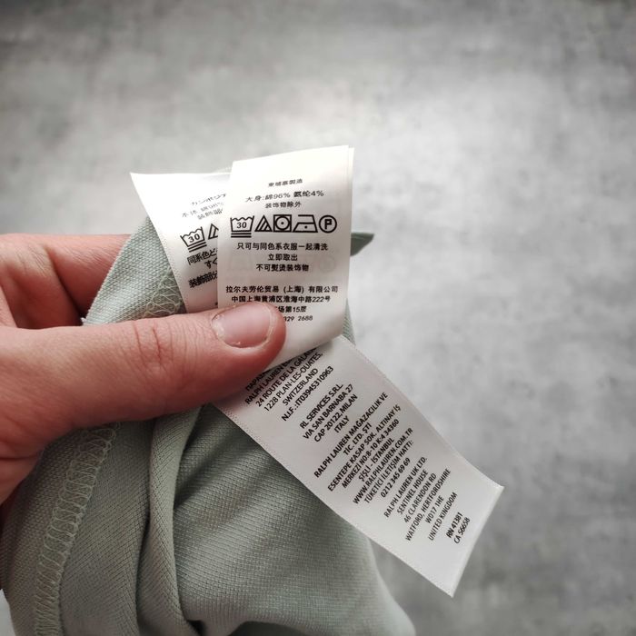 MĘSKA Koszulka PREMIUM Długi Rękaw Elegancka Mięta Polo Ralph Lauren