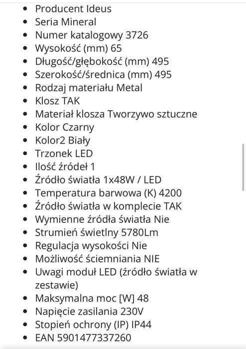Plafon czarny mozaikowy led z pilotem