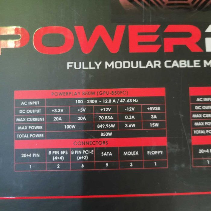 Блок питания Chieftec Chieftronic PowerPlay Platinum GPU-850FC 850W