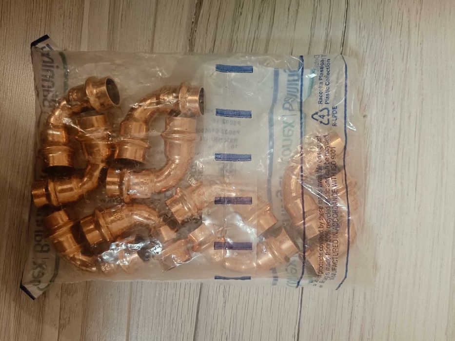 Kolano zaciskowe FI15 miedź