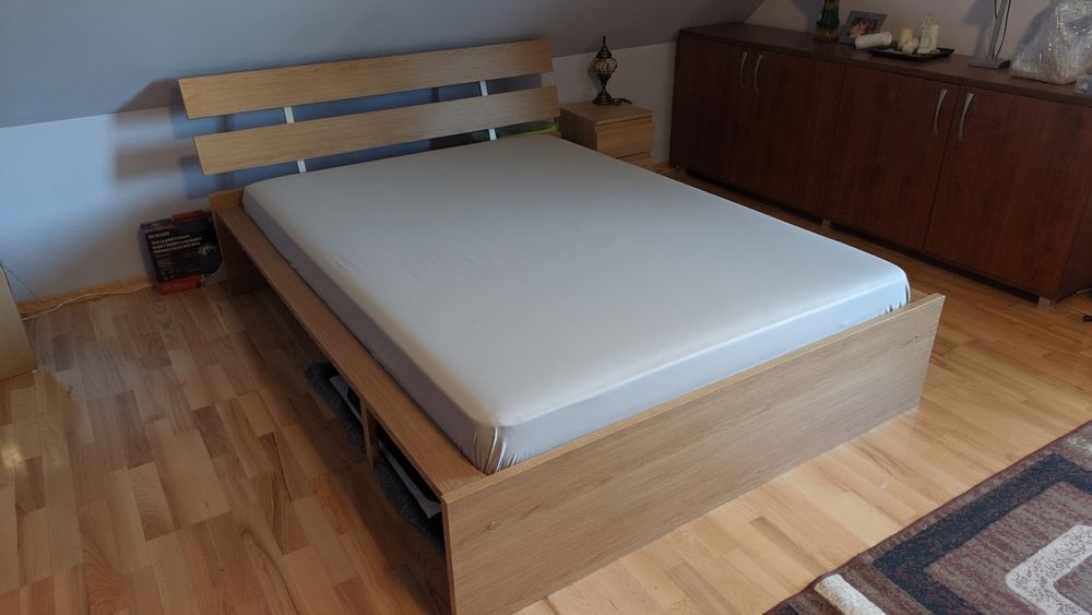 Łóżko Ikea Hopen 160x200 ze stelażem i materacem. TRANSPORT