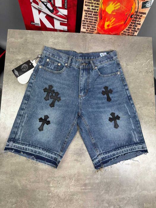 НОВІ! Джинсові оверсайз шорти Chrome Hearts / 28-36р