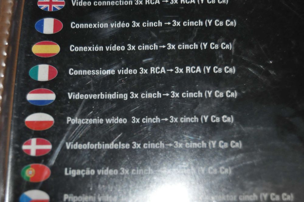 Kabel cinch y cb cr połączenie video nowe