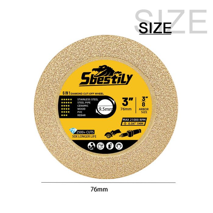 Отрезной диск алмазный 3" 76 мм круг для мини-болгарки