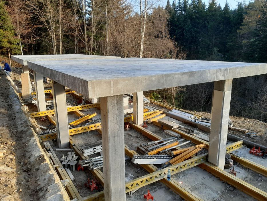 Żelbety, mury oporowe, płyty fundamentowe, baseny, stropy