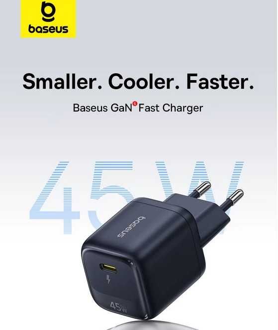 Зарядні пристрої BASEUS серії EnerFill FN22 Gan 45w white