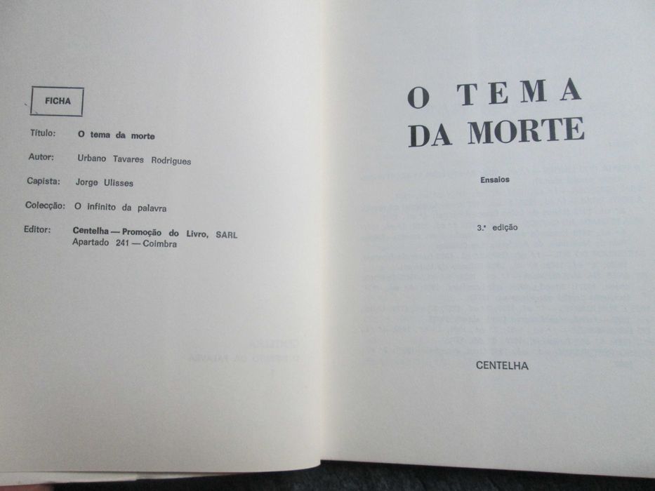 O Tema da Morte, de Urbano Tavares Rodrigues