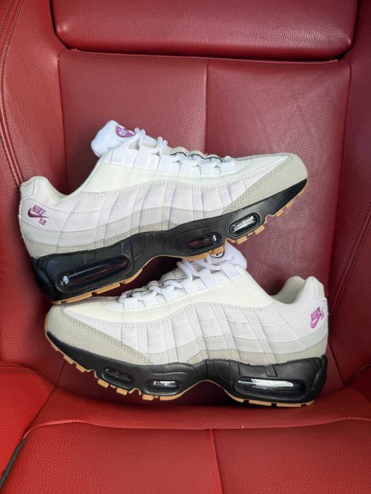 (ОПЛАТА ПІСЛЯ ОГЛЯДУ)Nike Air Max 95 White Grey Black Gum Найк Аір Макс 95 Біло-сіро-чорні Джим
