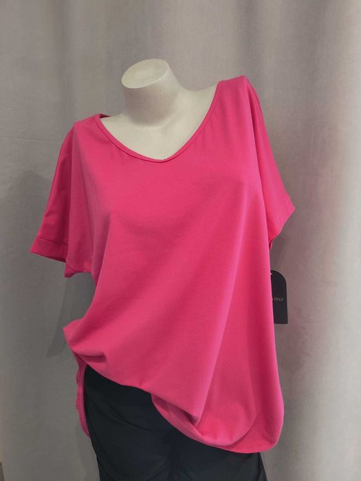 -> Bluzka damska w kolorze fuksji - Oversize - Made in Italy