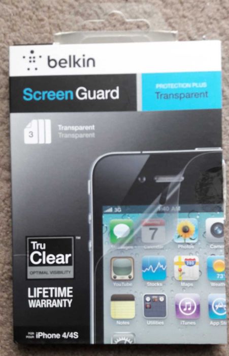 Folia ochronna na ekran Belkin do Iphone 4/4s (3 sztuki)