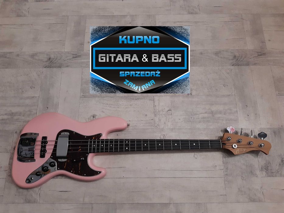 Gitara Basowa Auriga Jazz Bass -Pink- wysyłka Gratis lub zamiana