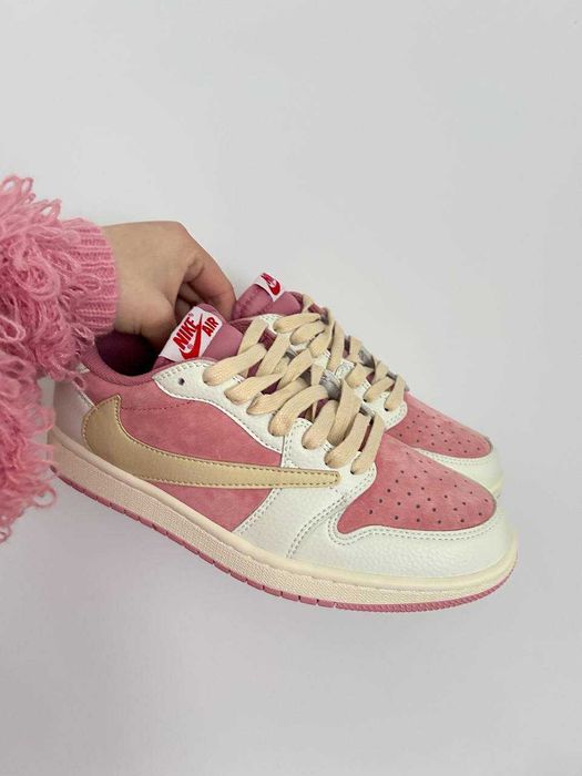 АКЦІЯ! Nike Air Jordan 1 Low x Travis Scott Shy Pink 36 37 38 39 40 41