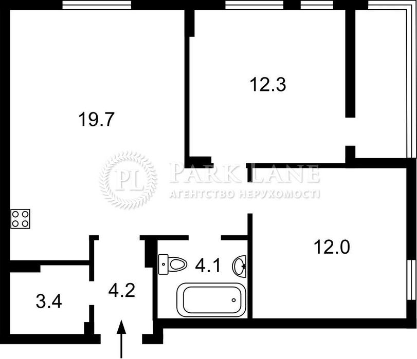 2-кімнатна квартира за адресою вул. Іллєнка Юрія (площа 63 м²) - Atlanta.ua - фото 8