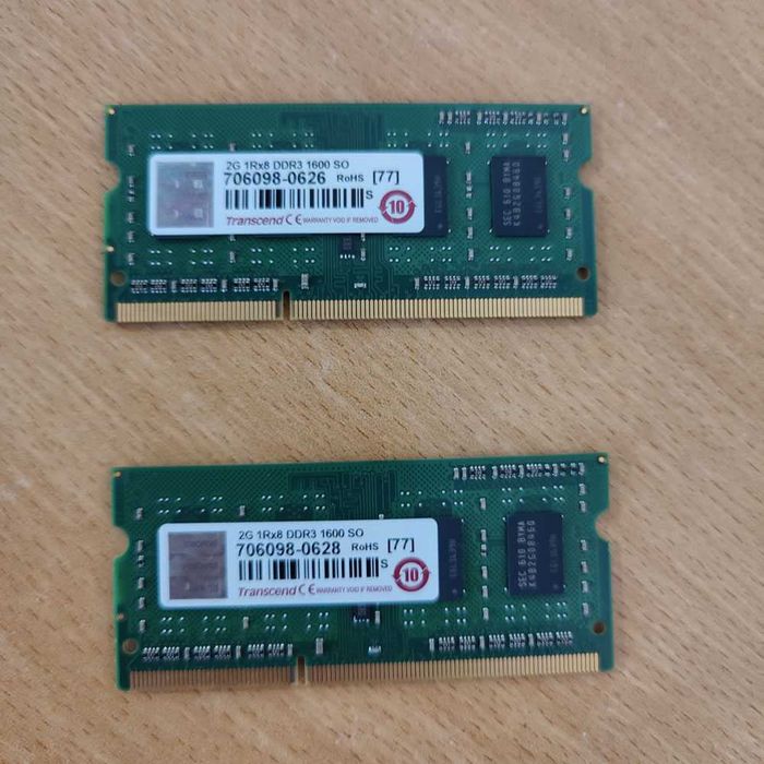 Transcend DDR3 RAM Kit, 4 GB, 1600 MHz [2 × 2 GB]64740468504066121