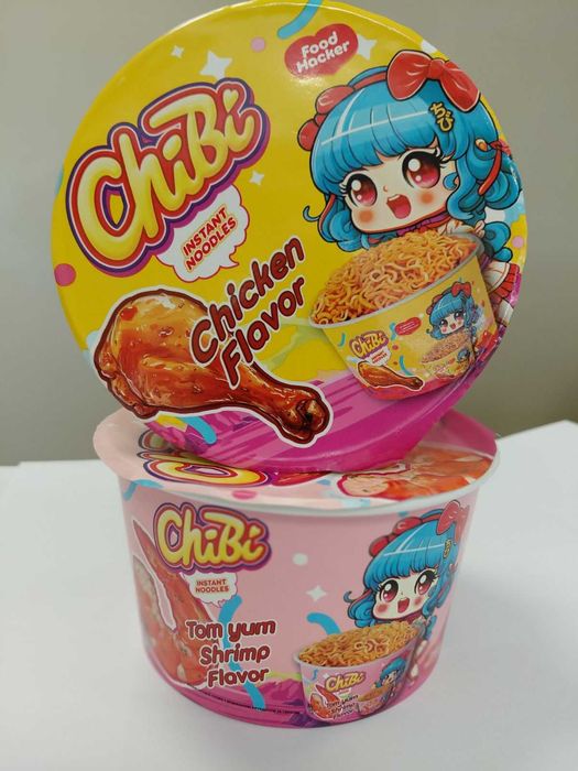 Вермішель швидкого приготування Chibi / Чібі / 65г / відро 85г в асорт