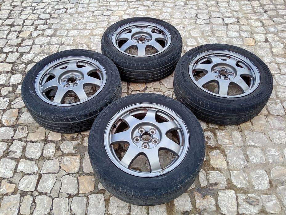 Jantes 16" 5x100 com Pneus 195/55 R16 (Toyota, Seat, VW, Audi, Skoda, Subaru)
