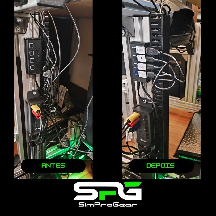 Calha cabos para perfil de alumínio - simracing