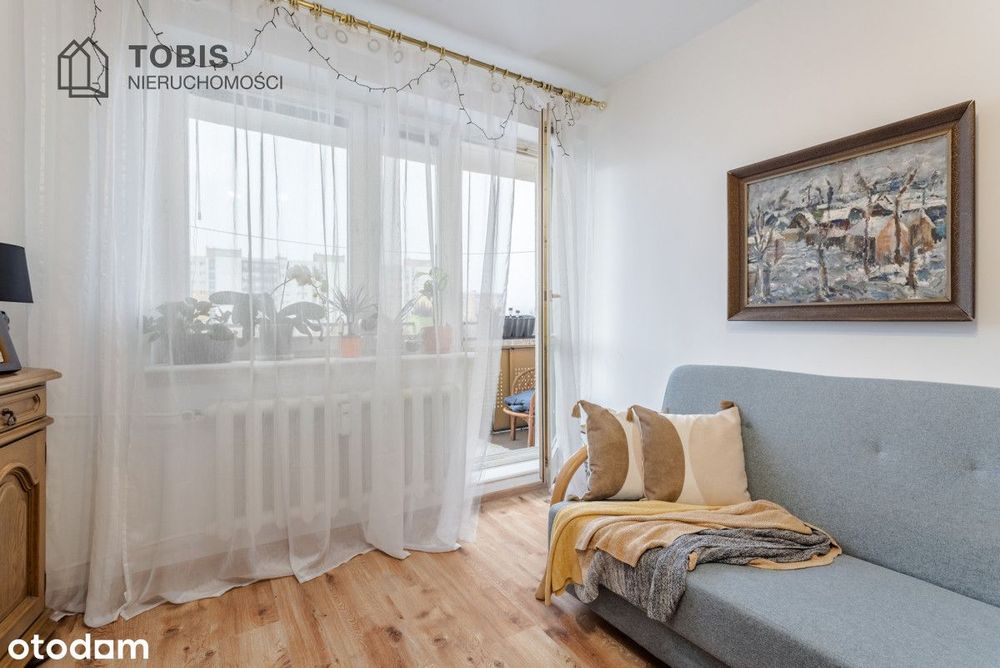 Jasne 2 pokoje z balkonem, ul. Galileusza