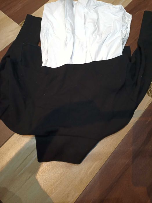 Golf zara biało czarny