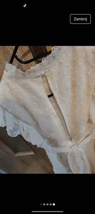 Biały elegancki kombinezon shein M