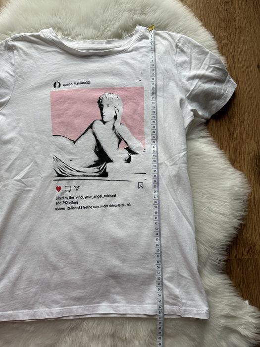 Biała koszulka t-shirt sinsay XS bawełna