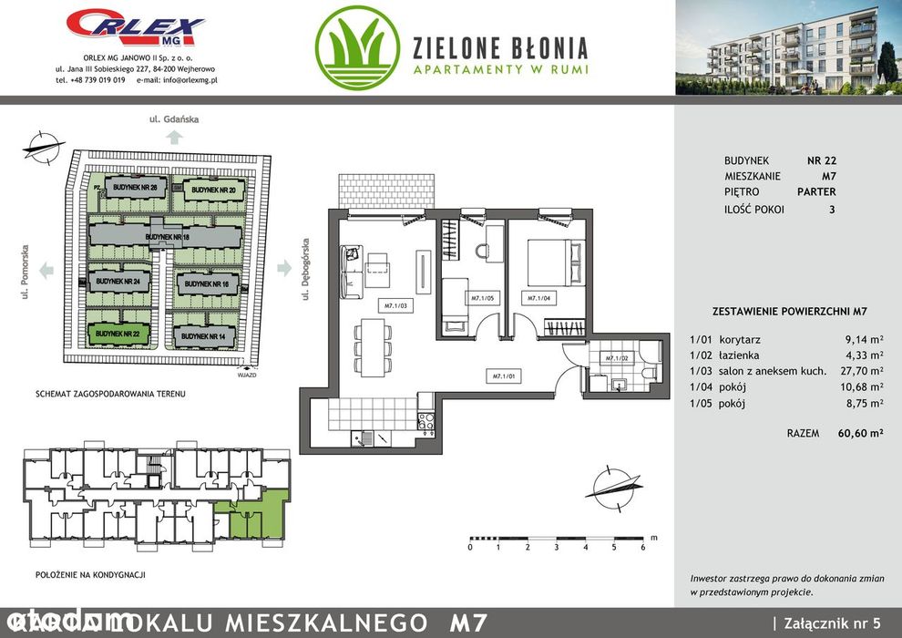 Mieszkanie Zielone Błonia Rumia Etap III