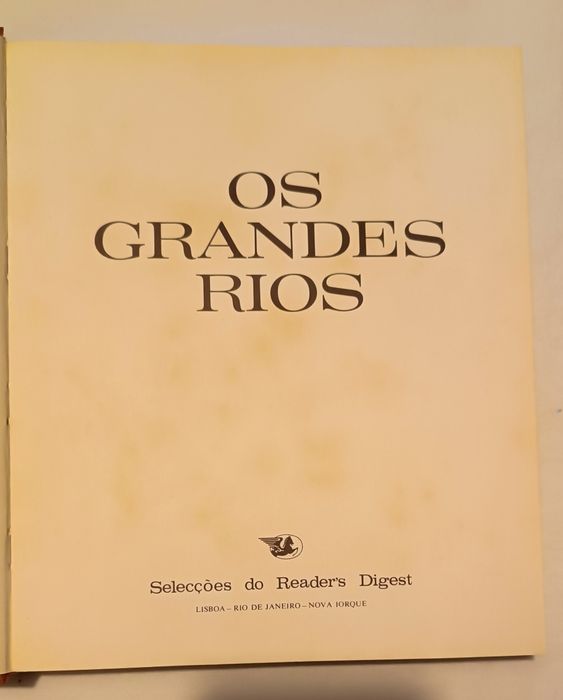 Livro Antigo. " Os grandes Rios"