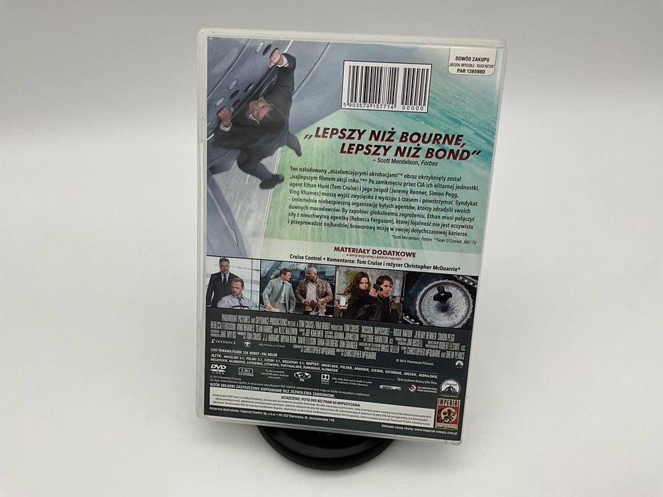 Mission: Impossible - Rogue Nation DVD, Akcja 2015, Tom Cruise