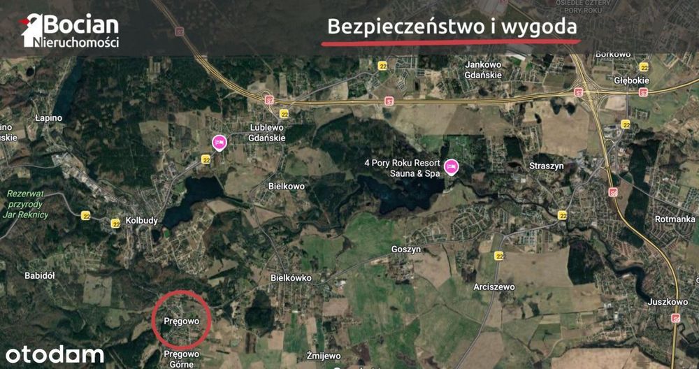 Kompleks płaskich, słonecznych działek w Pręgowie! - Widok 6