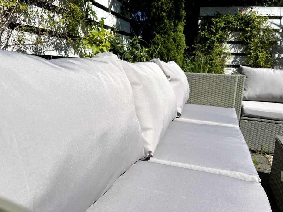 zestaw technorattan Torino 2x poszewki sofa pufa fotel