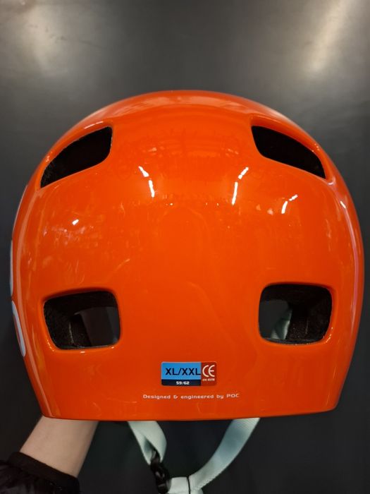 Kask rowerowy hulajnoga dirt deskorolka skate POC Crane Pure XL XXL 61 / 62 pomarańczowy