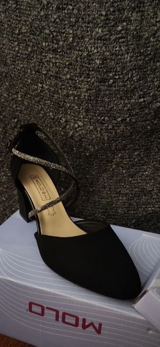 Жіночі чорні туфлі на підборах, розмір 38 – як нові