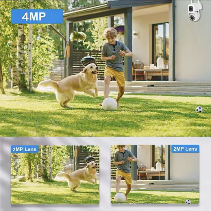 Wi-Fi відеокамера 4MP UltraHD. Поворотна, нічне бачення.