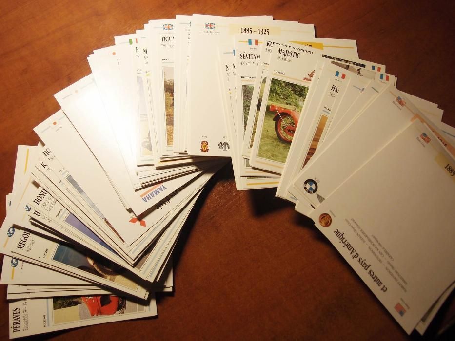 karty motocyklowe - zestaw 200 szt. w pudełku