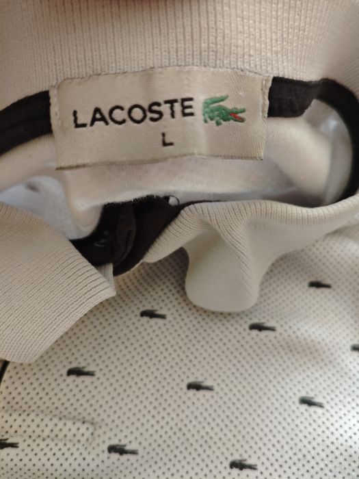 ‼️РОЗРОДАЖ‼️Поло Lacoste біла L розмір