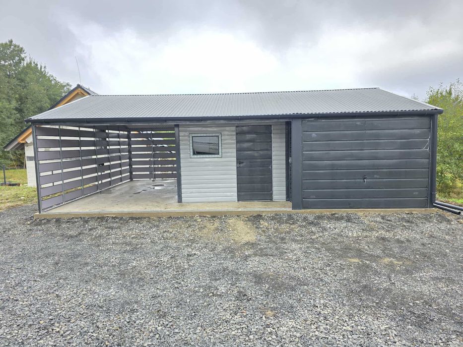 Garaż blaszany 6x5 Dwustanowiskowy Profil /Ry-Stal
