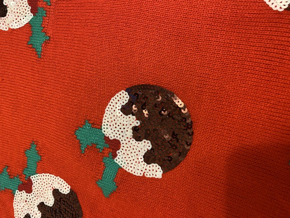 Новорічний червоний светер новогодний свитер красный 8-12 р.