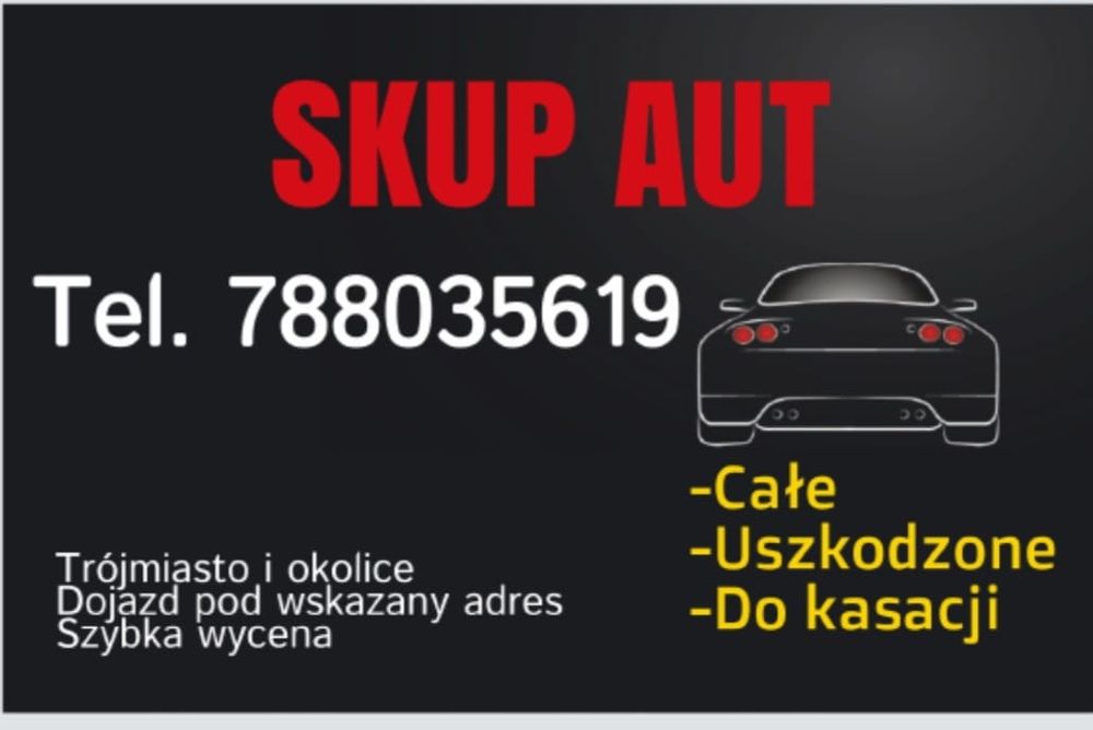 Skup aut/Całe/Uszkodzone/Do opłat