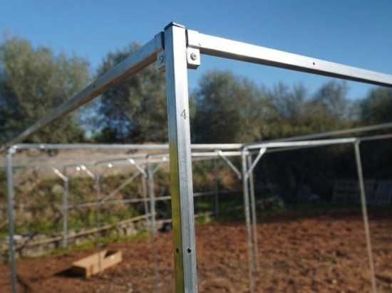 Estufa 4 x 6 m, 24 m², rede anti-trips 20x20