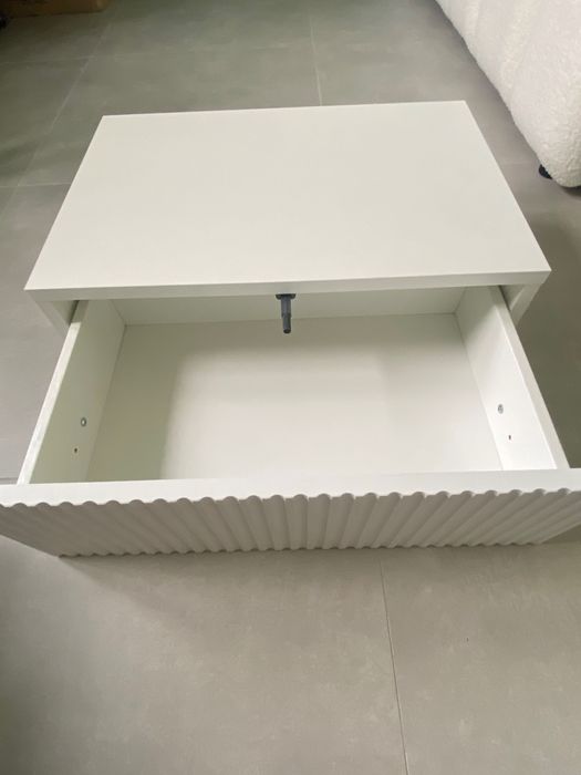 NOWA!!! SZUFLADA -szafka wisząca -wysuwana-Biała ryflowana modny design
