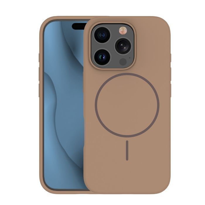 Nakładka Silicone Thin Mag do iPhone 17 Pro Max 6,9" brązowa